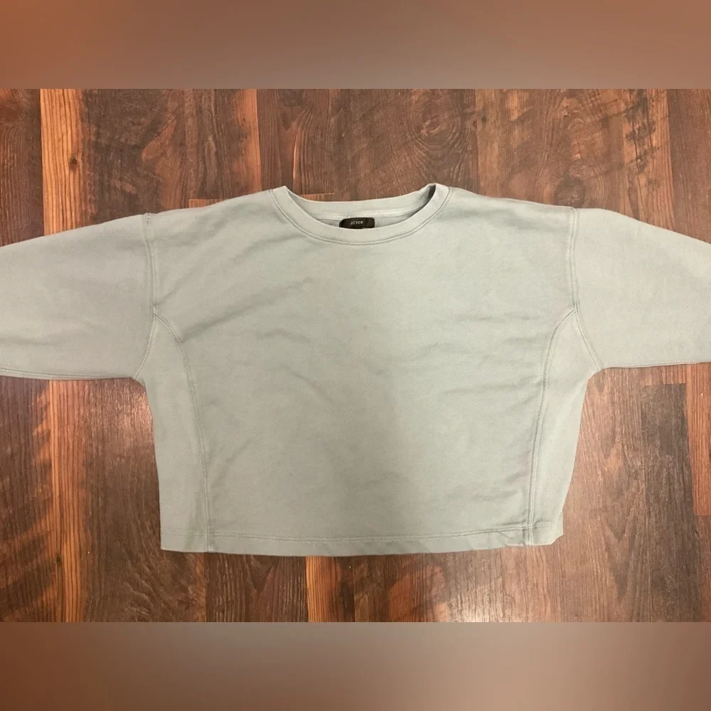 J Crew University Cropped Sweatshirt Sz XS